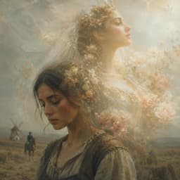 An idealized portrait of Dulcinea del Toboso — Don Quixote cover art for the Saylia podcast