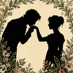 Darcy's hand at the carriage door — Saylia Pride and Prejudice podcast cover art