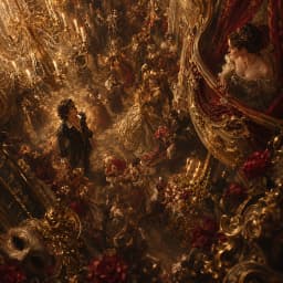 Romeo and Juliet catching sight of each other across the Capulet ballroom — Saylia Romeo and Juliet podcast cover art