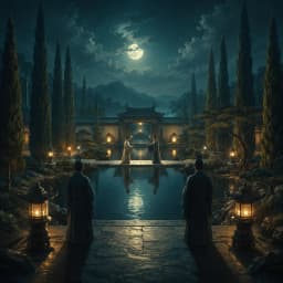 Two figures meeting under a truce banner at dusk — Saylia Art of War podcast cover art